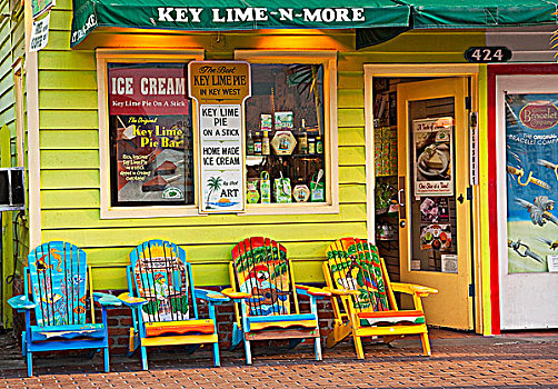 店面,宽木躺椅,基韦斯特,佛罗里达,美国