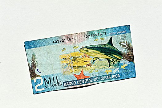 两个,货币,哥斯达黎加,中美洲