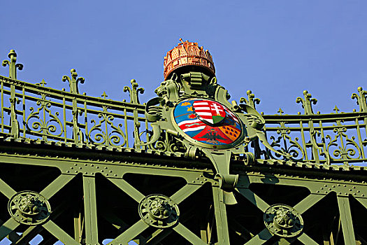 匈牙利,盾徽,自由,桥,布达佩斯,欧洲