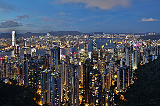 维多利亚港夜景