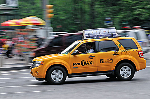 出租车,哥伦布,圆,曼哈顿,纽约,美国,北美