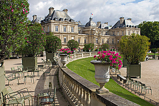 法国,巴黎,地区,卢森堡花园,宫殿,卢森堡,参议院