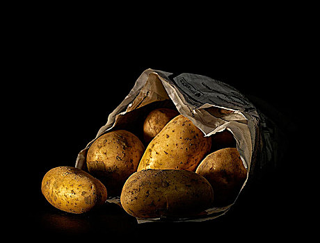 土豆,纸袋