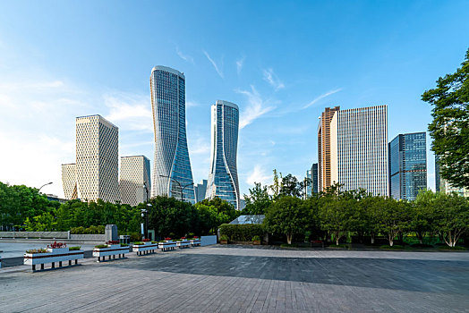 杭州现代建筑和城市广场