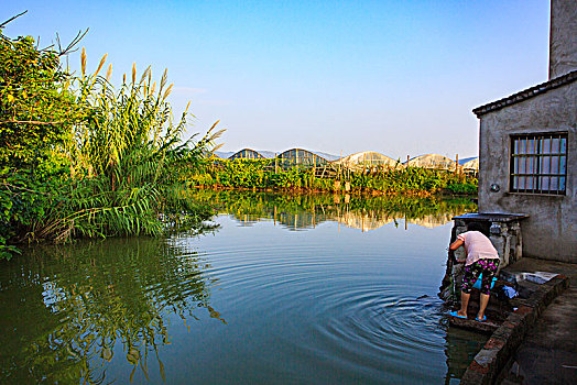 村庄,老房子,小河