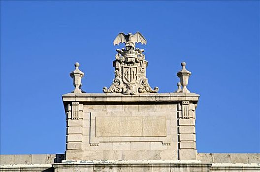 凯旋门,城门,广场,瓦伦西亚,西班牙,欧洲