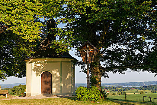 小教堂,上巴伐利亚,巴伐利亚,德国,欧洲