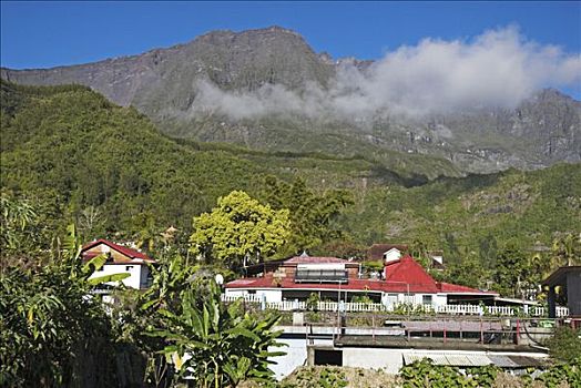 火山,火山口,谷地,留尼汪岛,法国,非洲