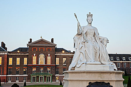 英格兰,伦敦,肯辛顿,维多利亚皇后,雕塑,宫殿