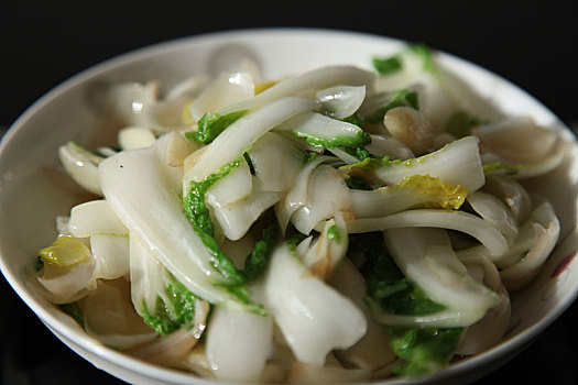 新疆美食,百合青菜