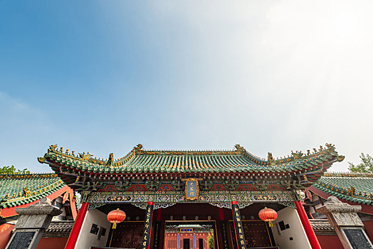 中国河南郑州文庙的大成门特写