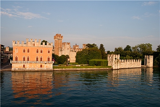 加尔达湖,威尼托,意大利,欧洲,城堡