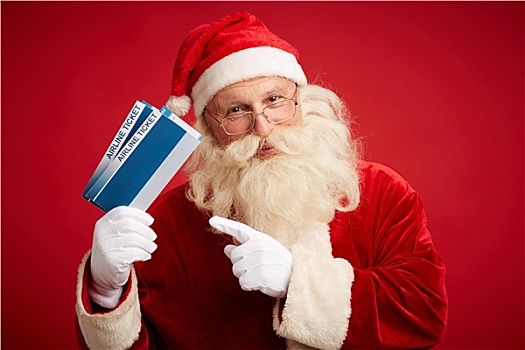 圣诞老人,机票