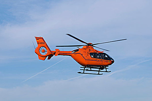 橙色,直升飞机,空气,救助,飞行
