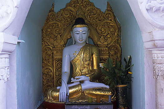缅甸,仰光,大金塔,佛像