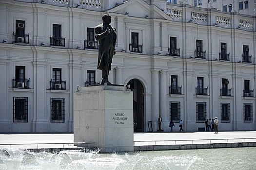 雕塑,总统,广场,圣地亚哥,智利