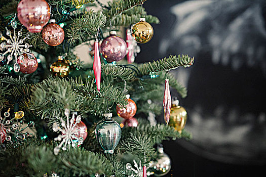 圣诞树,松树,装饰,小玩意