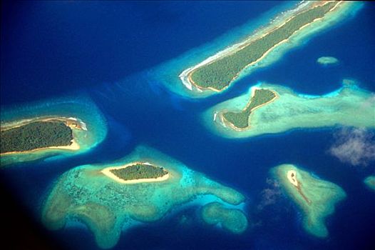 航拍,环礁,马绍尔群岛,北方,太平洋