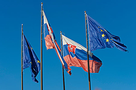欧洲,旗帜,国家,斯洛伐克,布拉迪斯拉瓦