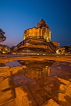 契迪龙寺,大佛塔寺,庙宇,清迈,泰国,东南亚,chedi,luang,temple,in,chiang,mai,thailand