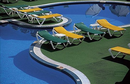 酒店,游泳池,马德拉岛,葡萄牙,欧洲