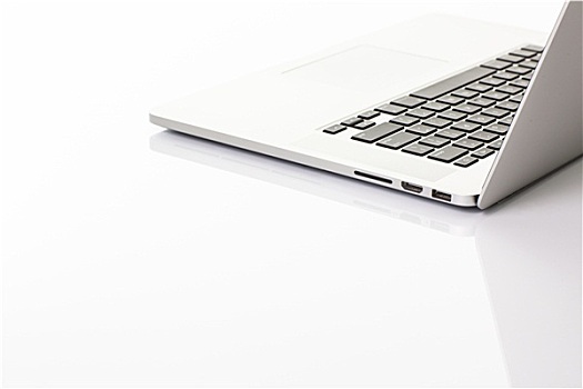 现代,笔记本电脑,白色背景