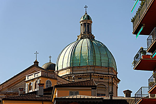 穹顶,韦尔巴尼亚,大教堂,马焦雷湖,意大利,欧洲