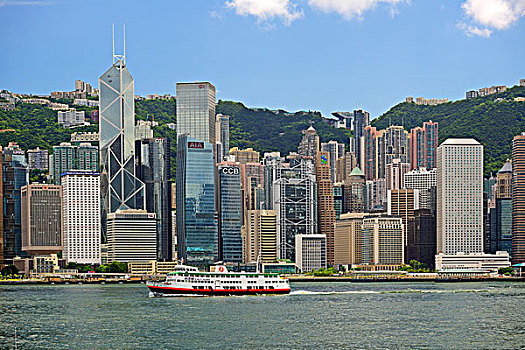 香港,天际线,岛屿,河,中国银行,左边,九龙,中国,亚洲