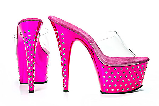 粉色,高跟鞋,鞋