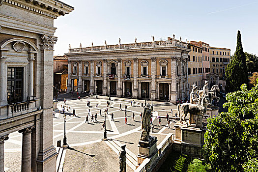 雕塑,双子座,邸宅,广场,坎皮多利奥,博物馆,卡比托山,山,罗马,意大利