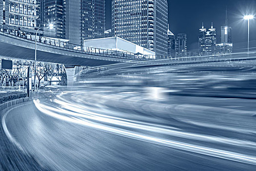 上海,建筑,风景,城市道路,夜景