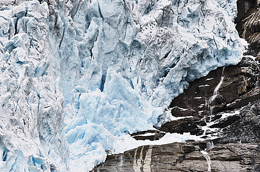 特写,冰河,国家公园,挪威