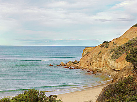 风景,湾,海滩,国家公园,澳大利亚