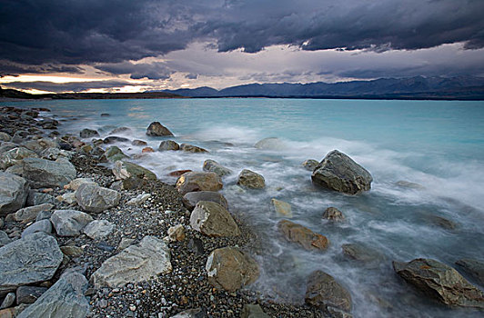 普卡基湖,南阿尔卑斯山,新西兰