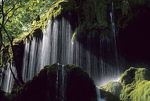 瀑布,上巴伐利亚,德国