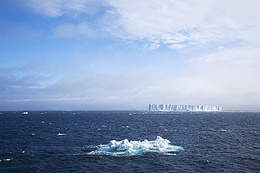 扁平,冰山,海洋,威德尔海,南极半岛,南极
