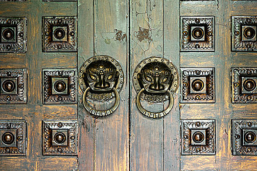 中国式的门神,门扣