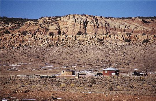 建筑,房子,纳瓦霍印第安人保留地,亚利桑那,美国,北美