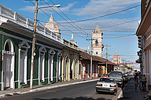 殖民地,建筑,格拉纳达,尼加拉瓜,中美洲
