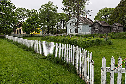栅栏,房子,乡村,新斯科舍省,加拿大