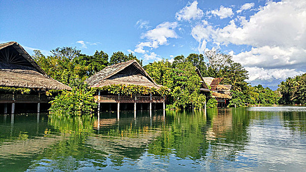 房子,河,菲律宾