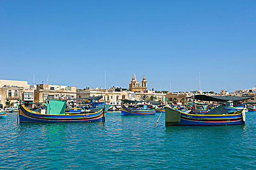 捕鱼,船,马尔萨什洛克,马耳他,欧洲