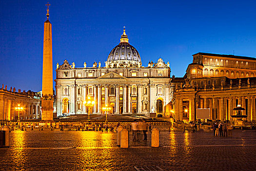 黎明,圣彼得大教堂,梵蒂冈城,罗马,意大利