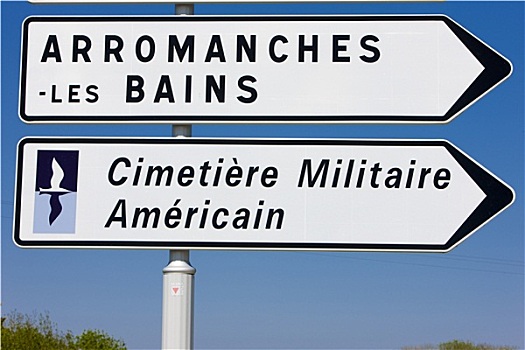 美洲,军事墓地,海滩,诺曼底,法国