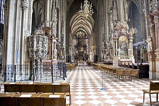 内景,圣斯特凡大教堂,维也纳