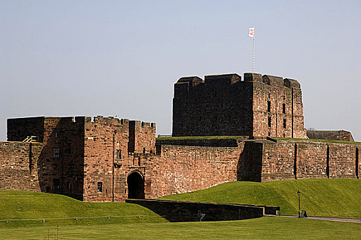 英格兰,坎布里亚,城堡,中世纪,要塞,边界,苏格兰,上方,世纪,家,博物馆