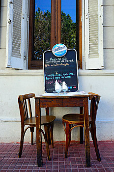 椅子,桌面布置,酒馆,广场,圣太摩,布宜诺斯艾利斯,阿根廷,南美