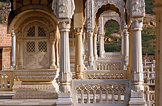 大理石,纪念,王公,拉贾斯坦邦,印度,亚洲