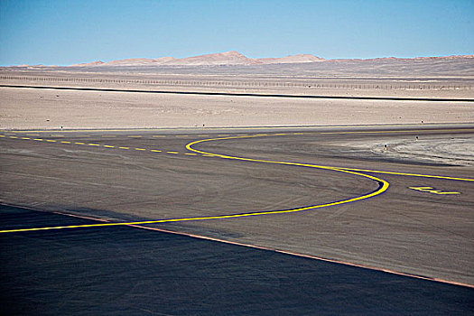 机场,柏油路,阿塔卡马沙漠,智利
