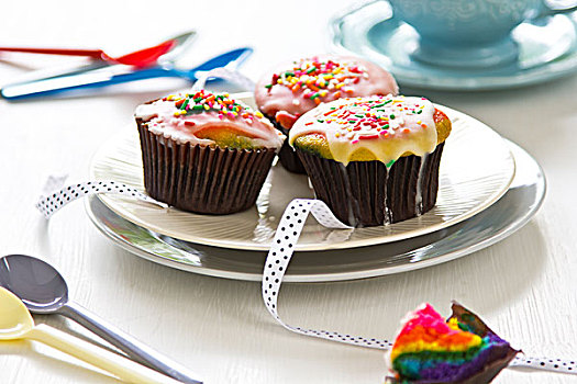 彩虹,杯形蛋糕